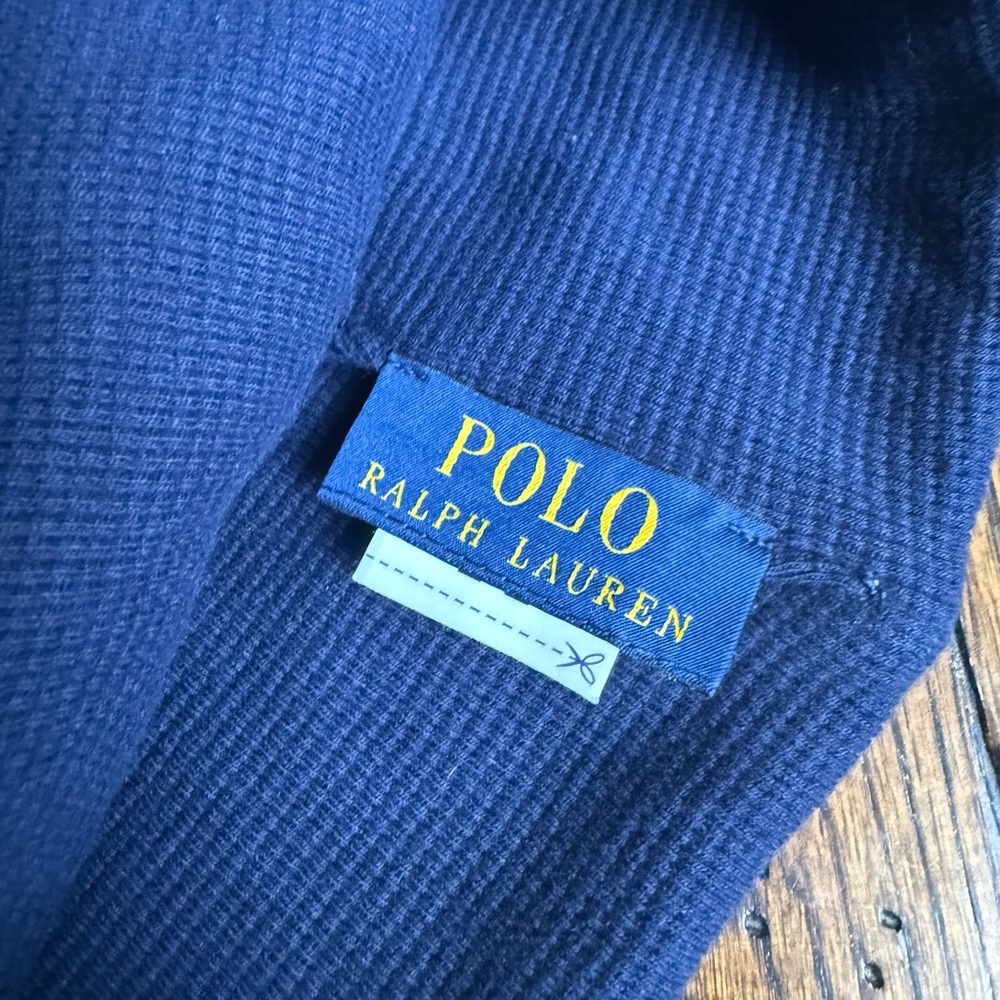 Ralph Lauren Royal Blue Knit Beanie with Red Pony - Picture 2 of 4